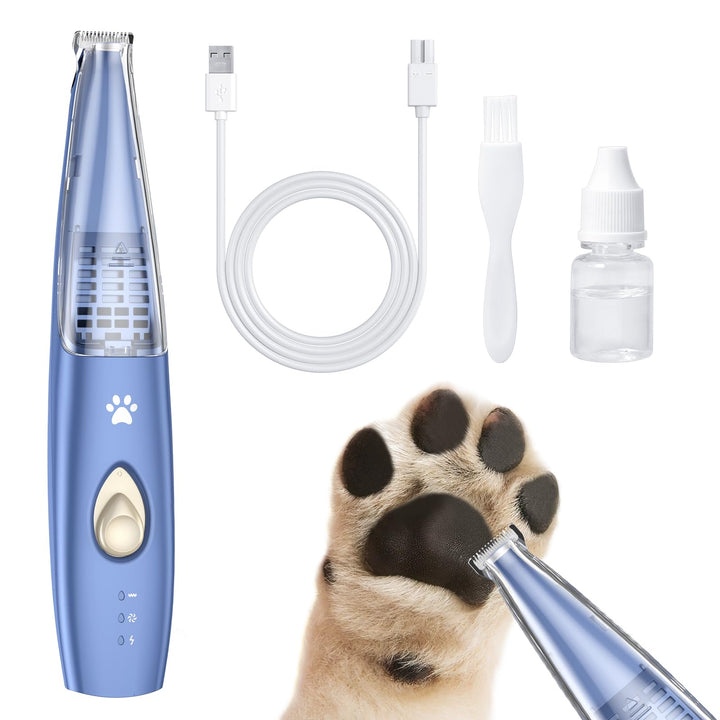 LOFICOPER Hundeschermaschine, Leise Schermaschine Hund Katze mit Saugfunktion, Verbreiterte Klinge,