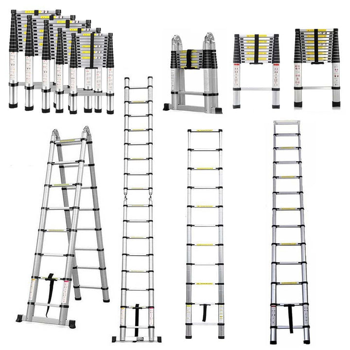 Teleskopleiter aus Aluminium, ausziehbare Teleskopleiter, Teleskopleiter, Klappleiter, Loft Ladder,