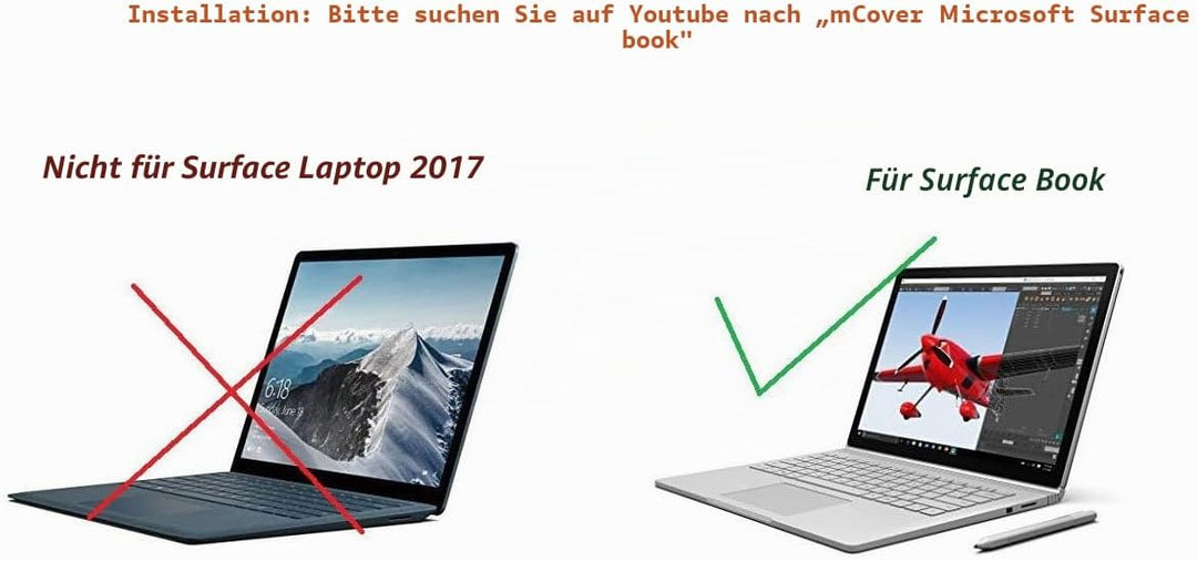 mCover Hartschalen für 13,5-Zoll Micosoft Surface Book 1/2 / 3 (Nicht für 13,5" Surface-Laptops) - S