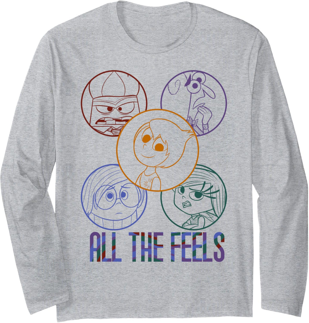 Disney Pixar Inside Out All The Feels Circle Portraits Langarmshirt
