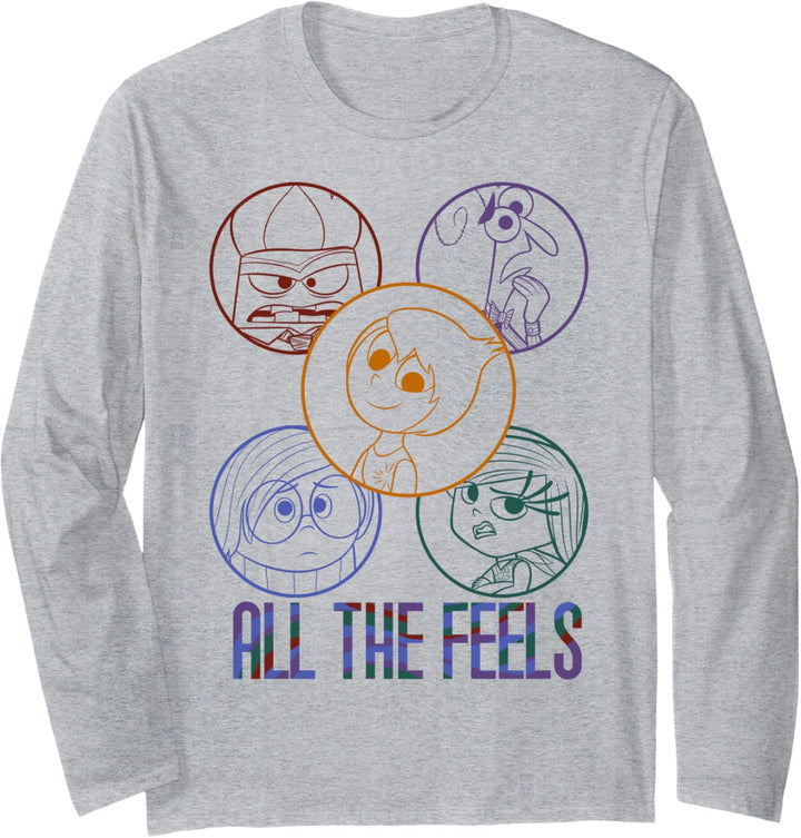 Disney Pixar Inside Out All The Feels Circle Portraits Langarmshirt