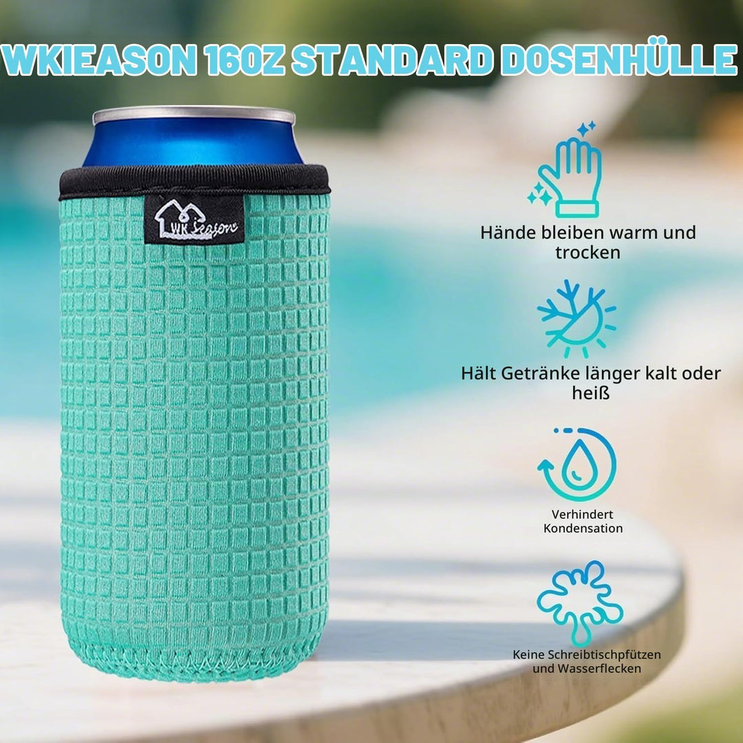 WK IEASON 16oz Can Sleeves Insulators Neoprene Standard Can Covers Coolers Holder Non-Slip Neoprene