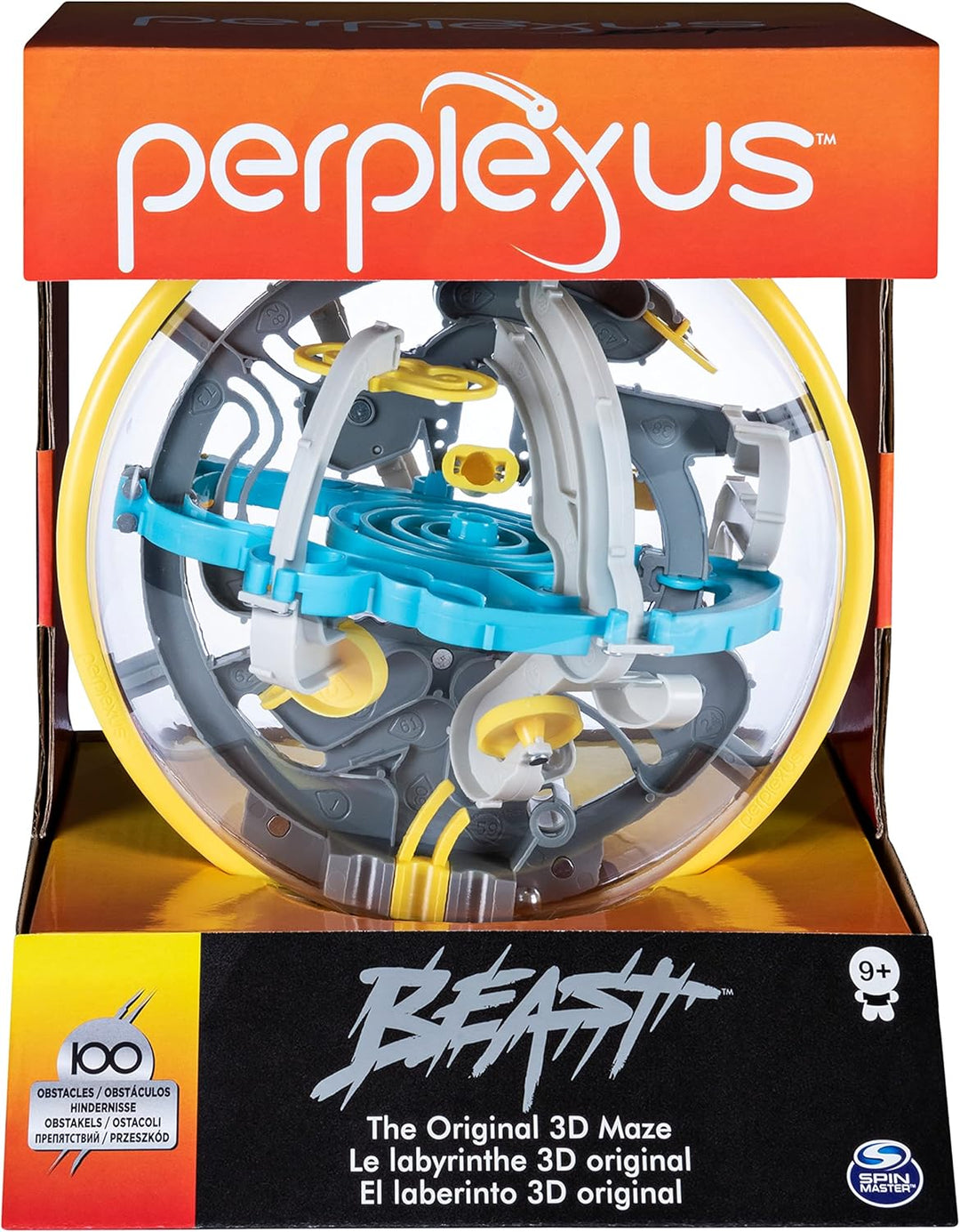 SKLZ Unisex Glow in The Dark Mini Basketball Hoop & Spin Master Games Perplexus Beast, 3D-Kugellabyr