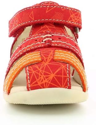 Kickers Unisex Baby Bigbazar-2 Sandale 19 EU Rot Orange Galactic, 19 EU Rot Orange Galactic