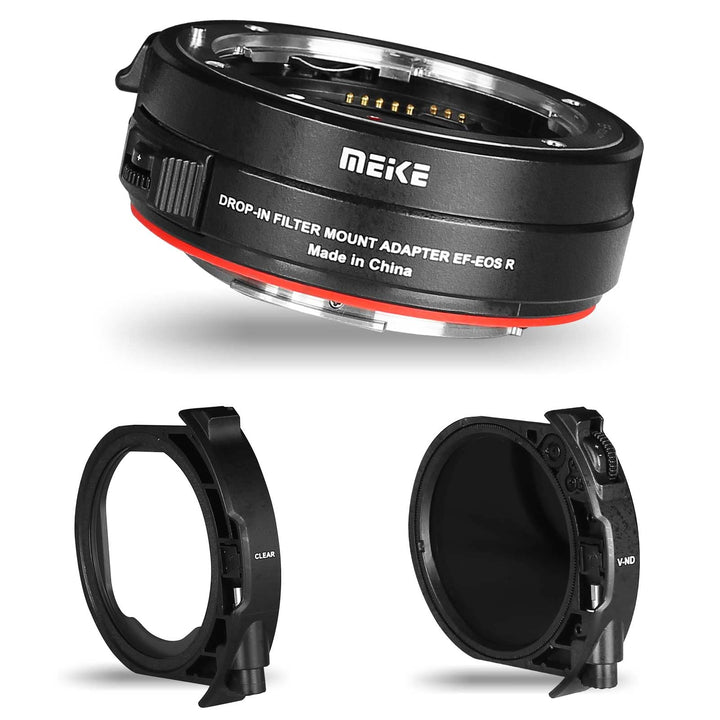 Meike MK-EFTR-C Metal Auto-Focus Mount Lens Adapter with Drop-in Filters for Canon EF/EF-S Lenses to
