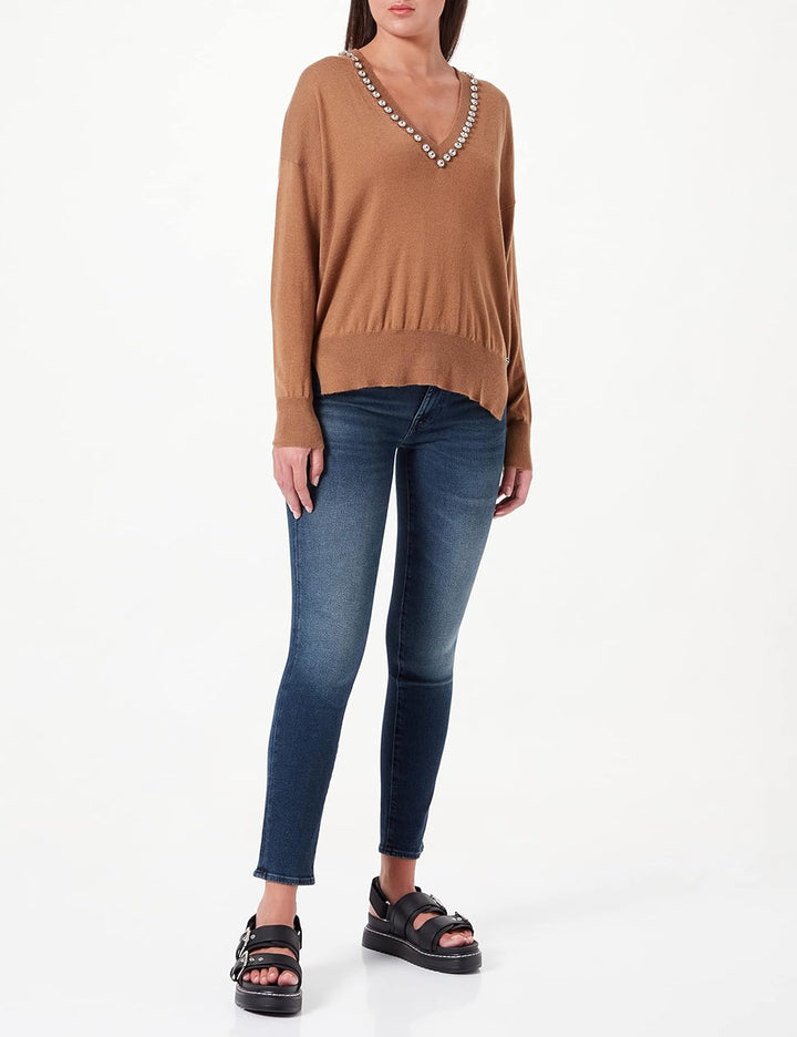 Replay Damen Pullover XL 989 Brown, XL 989 Brown