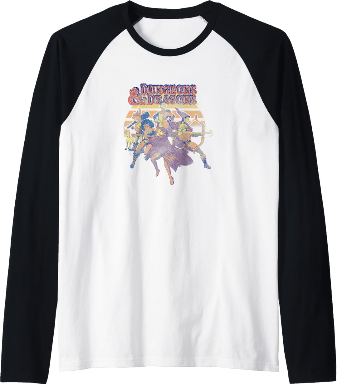 Dungeons & Dragons Retro Characters Action Pose Raglan