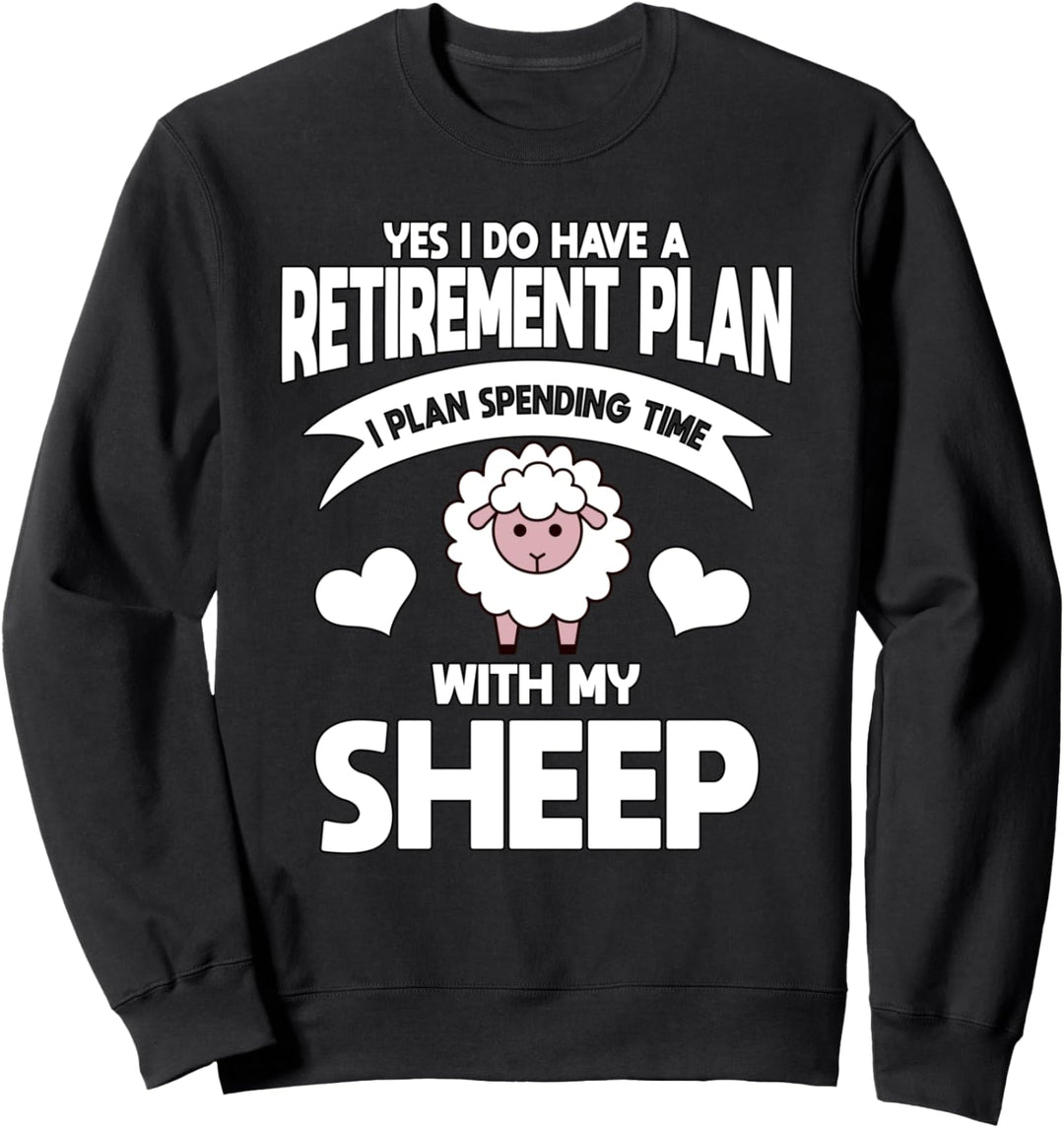 Ruhestand Schaf Pension Rente Rentner Schäfer Sachen Schaf Sweatshirt