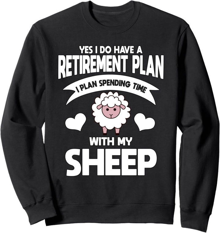 Ruhestand Schaf Pension Rente Rentner Schäfer Sachen Schaf Sweatshirt