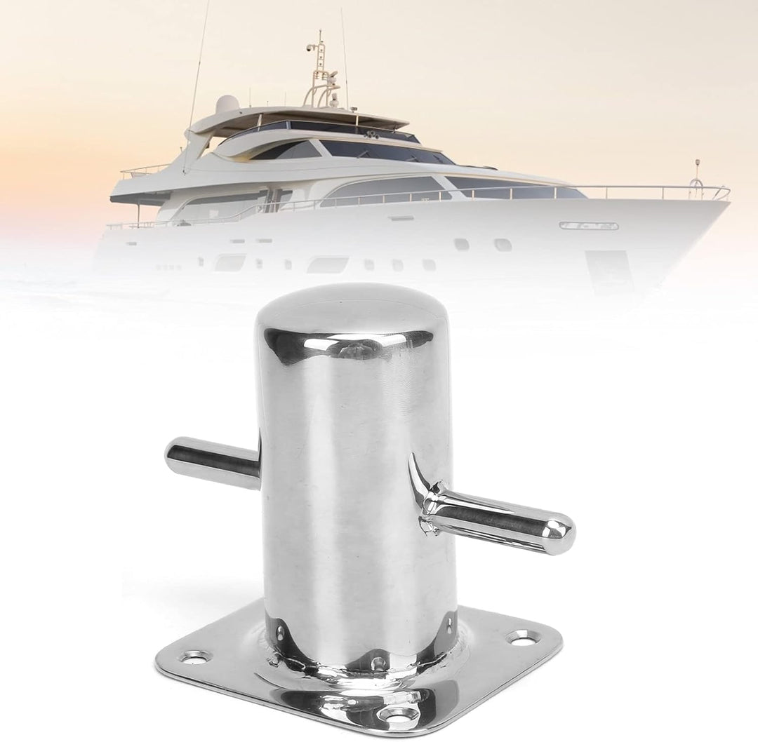 Alomejor Bootsanlegeplatz Cross Mooring Poller Bootsanlegeklampe Einzelner Mooring Bitt Marine Hardw