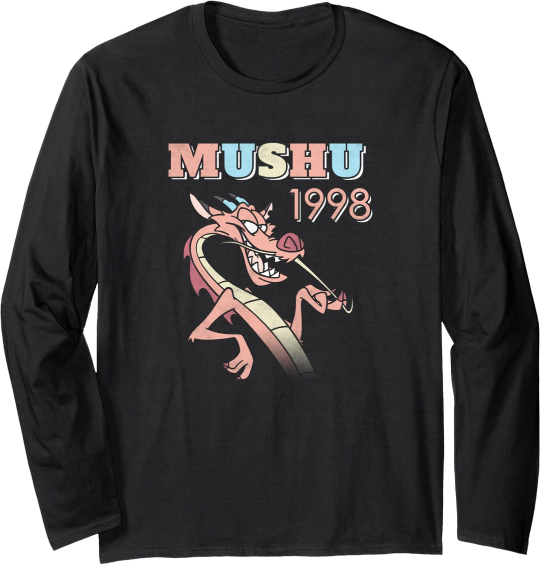 Disney Mulan Mushu 98 Poster Langarmshirt