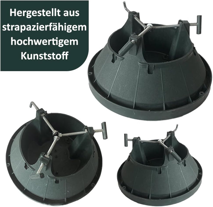 COIL Weihnachtsbaumständer, grüne Farbe, Stabiler Christbaumständer mit 3/4 Schrauben für sicheren H