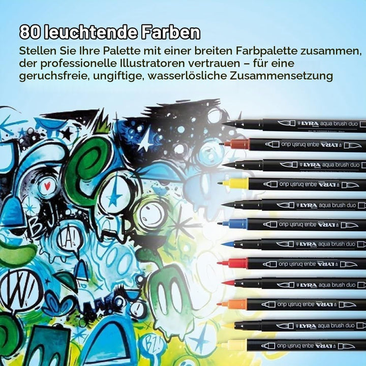 LYRA Aqua Brush Duo Set mit 24 Farben, 1 stück (24er Pack), 24 Farben
