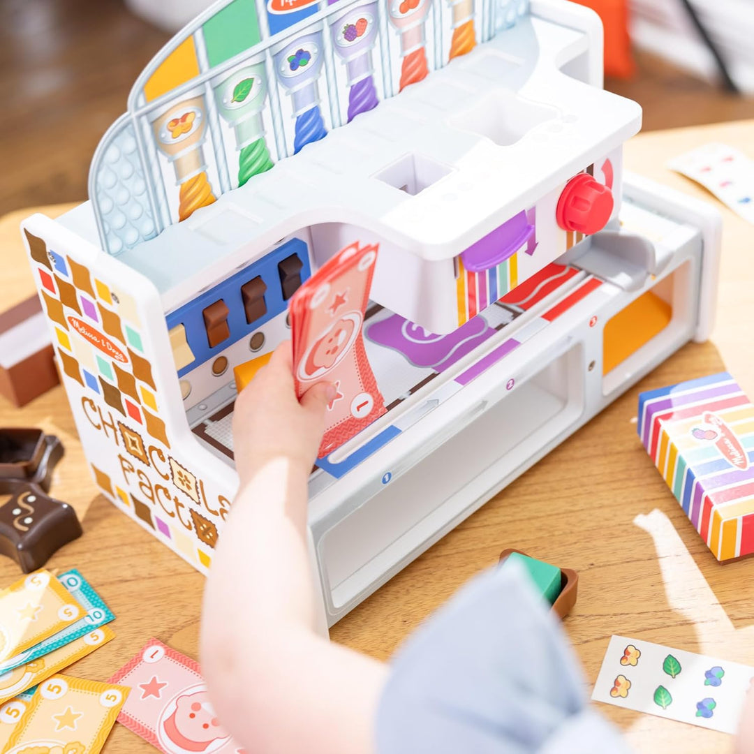 Melissa & Doug Schokoladenfabrik-Spielset aus Holz, Spielzeug-Süssigkeitenmaschine für Jungen und Mä