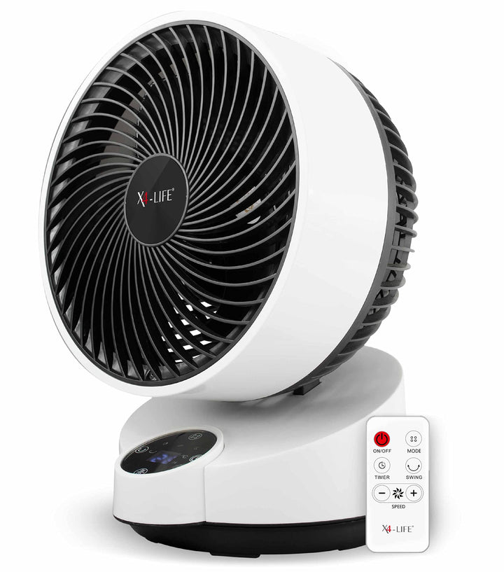 X4-LIFE Fan Pinguin Deluxe mit Touch-Display und Fernbedienung - 90° Neigung - Stromsparender Ventil