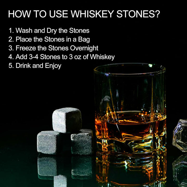 Whisky Gläser Set, Whisky Steine Set, Whiskey Geschenke für Männer, Whiskey Set Geschenk Mit 4 Whisk