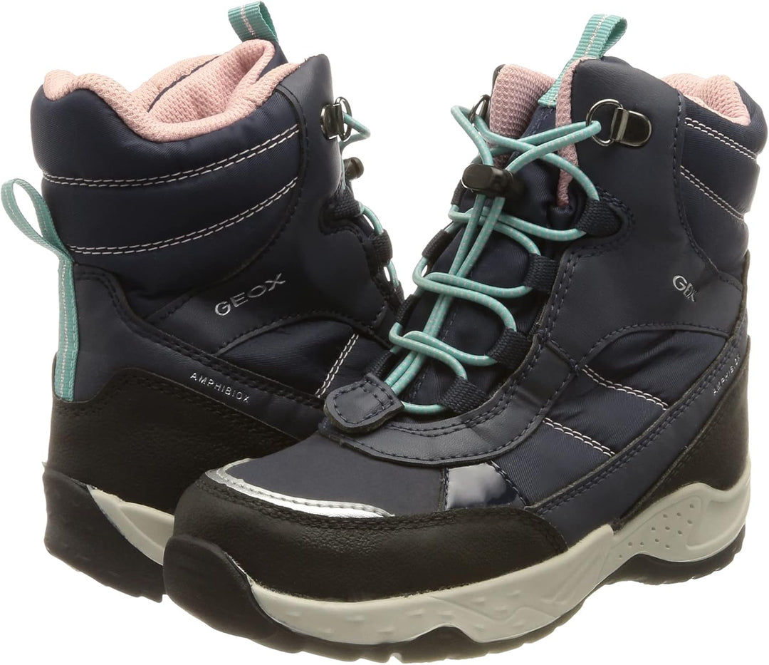 Geox Mädchen J Sentiero Girl B Ab Stiefeletten 28 EU Navy Aqua, 28 EU Navy Aqua