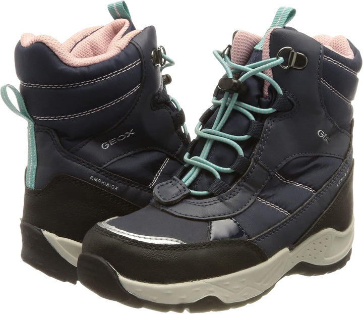 Geox Mädchen J Sentiero Girl B Ab Stiefeletten 28 EU Navy Aqua, 28 EU Navy Aqua
