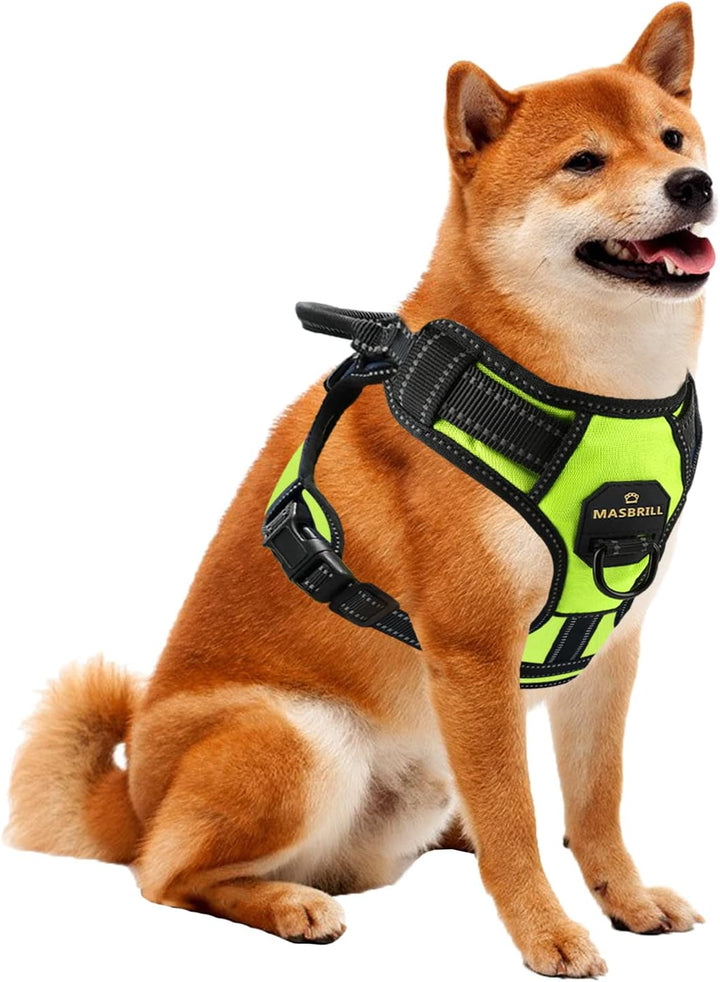 MASBRILL Hundegeschirr Grosse Hunde, Anti Zug Geschirr Hunde Brustgeschirre Einstellbar und Reflekti