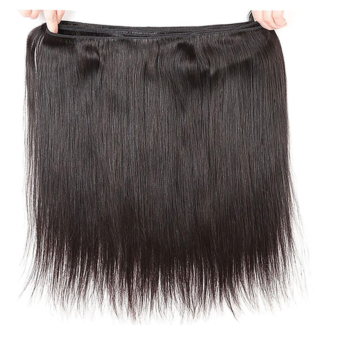 Huarisi Straight Human Hair Single Bundles 12 inch Short Brazilian Straight Weaves 1 Bundle 8a Unver
