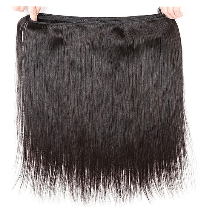 Huarisi Straight Human Hair Single Bundles 12 inch Short Brazilian Straight Weaves 1 Bundle 8a Unver