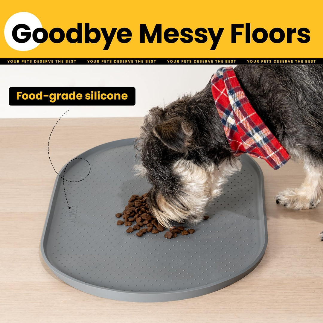 Conlun Napfunterlage Hund,1,2cm Hohe Ränder Futtermatte Katzen zur Vermeidung von Verschüttungen,BPA