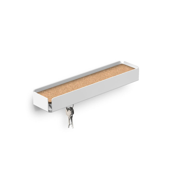 KEY-BOX - weiss. Schlüsselbrett mit Ablage für den Flur, Schmuckorganizer für dein Bad oder Schlafzi