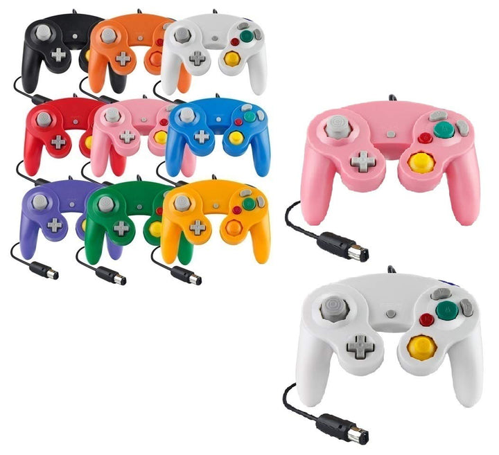 Controller Für Game Cube Weiss und Switch kabelgebunden Gamepad Joypad (Weiss / Pink), Weiss / Pink