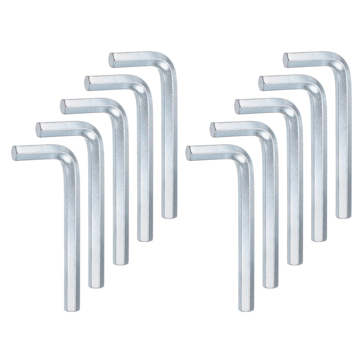 QUARKZMAN 10PCS Innensechskantschlüssel 10 mm L-Form Metrische Sechskantschlüssel aus Chrom-Vanadium