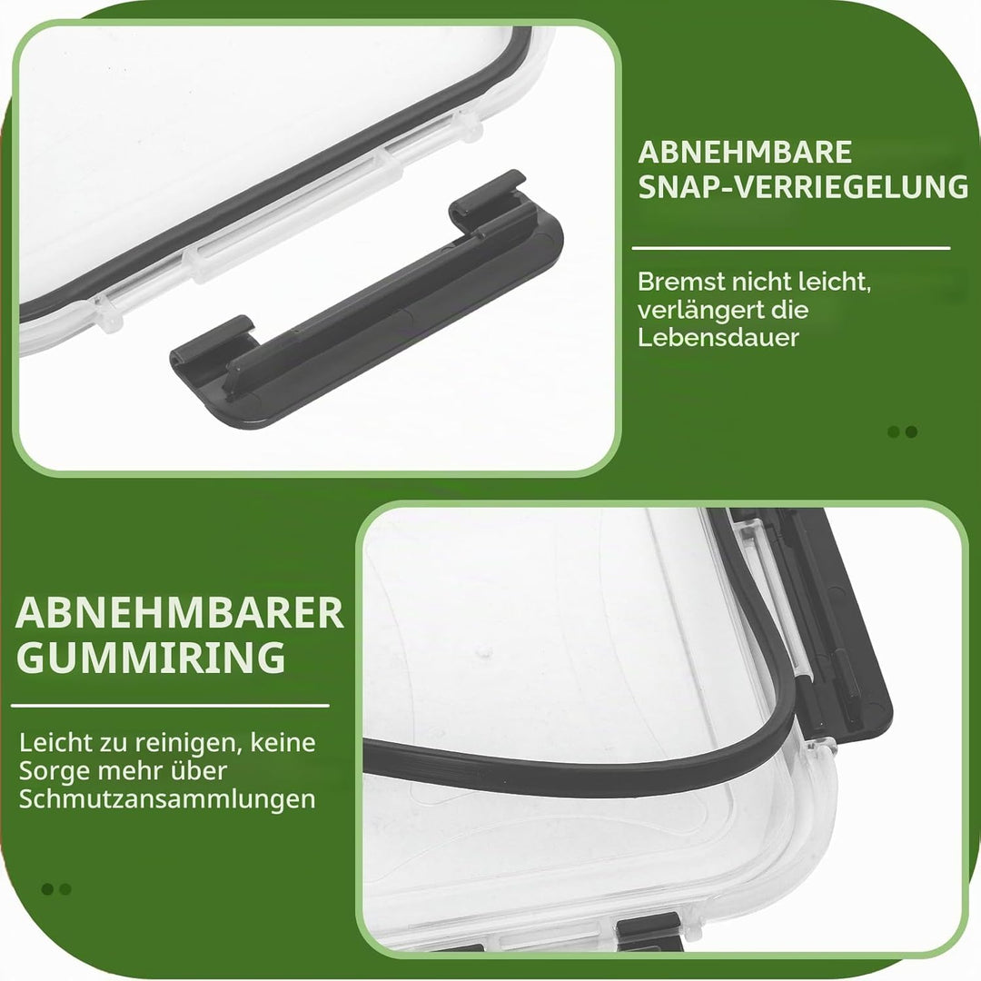 Glas-Frischhaltedosen Set für Lebensmittel,10Teile (5 Deckel & 5 Behälter), Skroam Aufbewahrungsbox