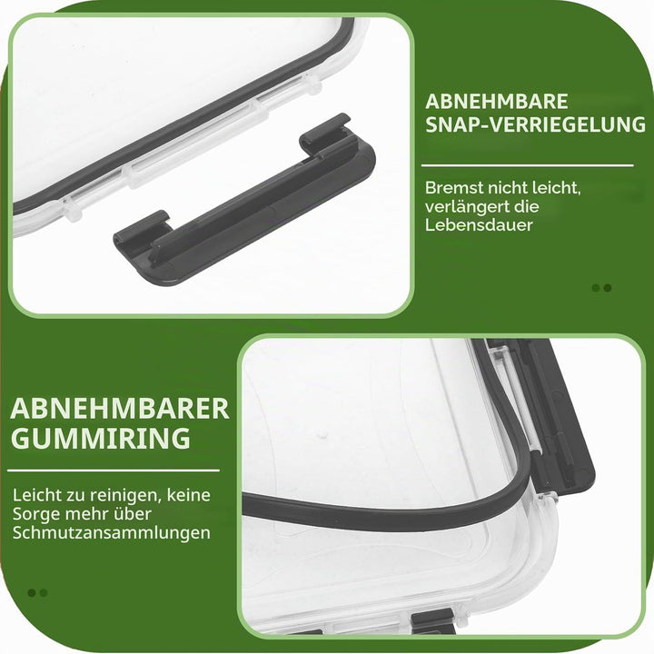 Glas-Frischhaltedosen Set für Lebensmittel,10Teile (5 Deckel & 5 Behälter), Skroam Aufbewahrungsbox