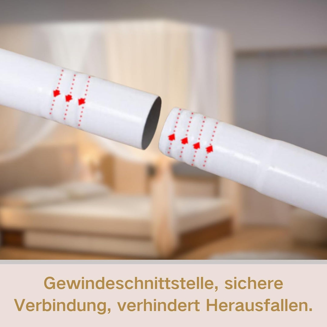 Beyeutao Betthimmel Rahmen 150x200cm Weiss Mückenetz Rahmen Moskitonetz Baldachin Rahmen Bed Canopy