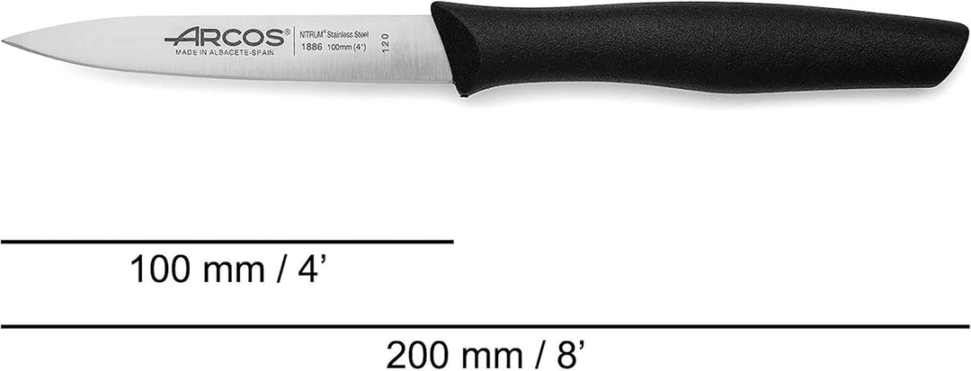 Arcos Schälmesser Set 6-teilig 10 cm. 6 Schälmesser aus Edelstahl mit ergonomischem Polypropylen-Gri