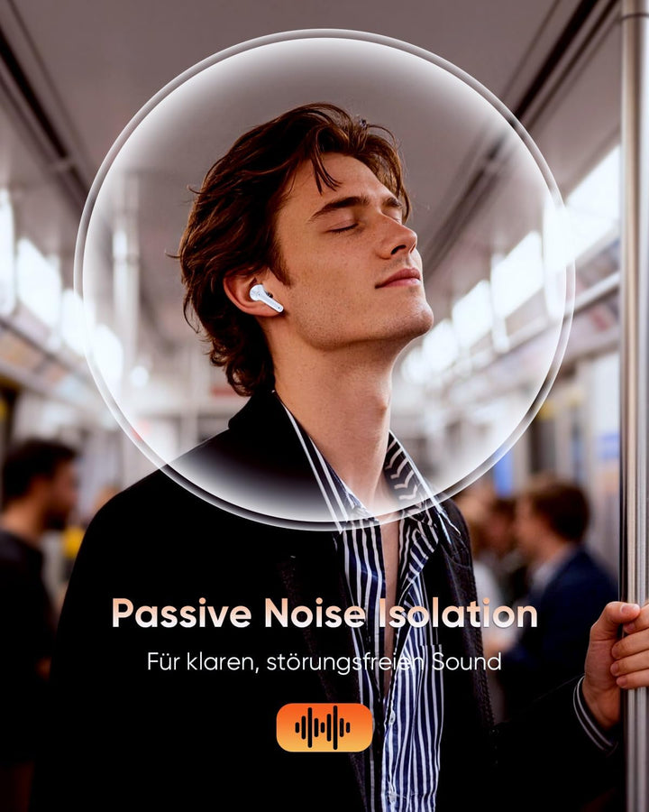 ZIUTY Kabellose Bluetooth Kopfhörer 5.3, In Ear Kopfhörer mit 4 ENC Mikrofonen, 48 Std Akkulaufzeit,