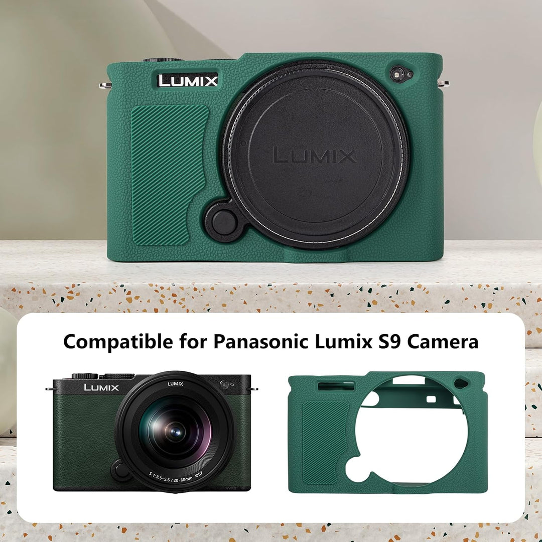 MUZIRI KINOKOO Weiche Silikon Tasche Kompatibel für Panasonic Lumix S9 Mirrorless Kamera, Schutzhüll