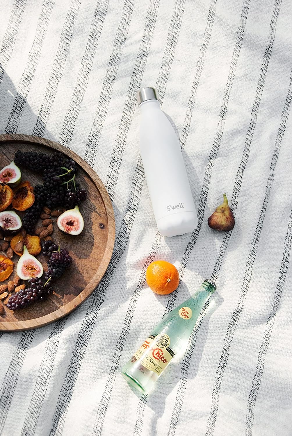 S'well Wiederverwendbare Wasserflasche aus Edelstahl, 750 ml, Mondstein, dreifach isolierte und ausl