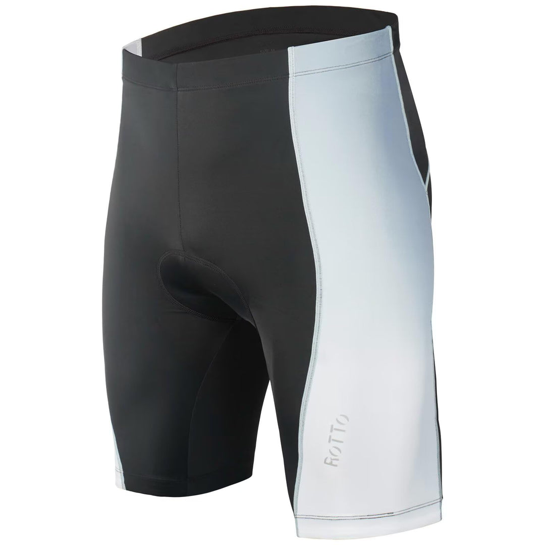 ROTTO Radlerhose Herren Fahrradhose Kurz Radhose Gepolstert Gemütlich stossfeste XXL D Schwarz-weiss