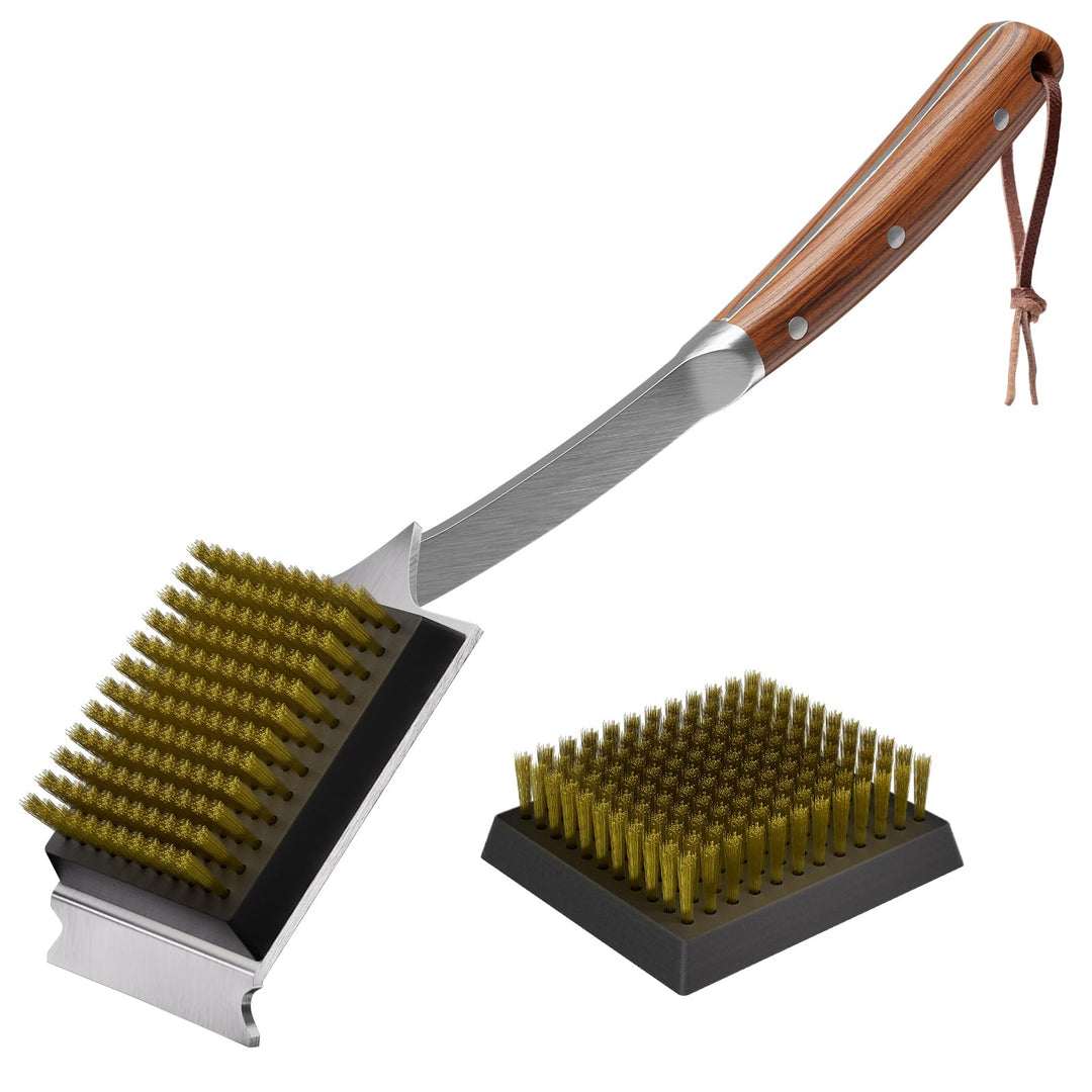 ENLOY Grillbürste und Schaber für Grill, 43,2 cm Grillbürste für Outdoor-Grill, verlängerter Rosenho