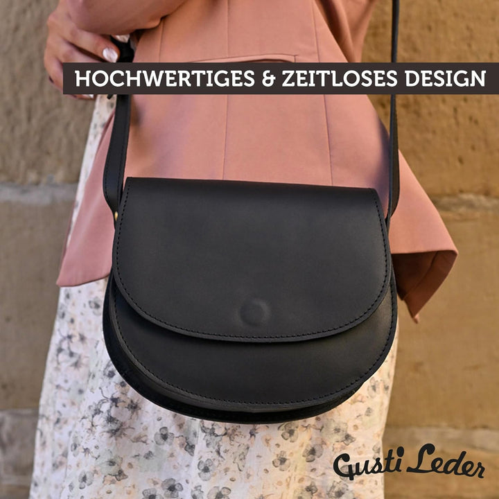 Gusti Umhängetasche Leder - Elenor Damen Handtasche Ledertasche Schultertasche Leder