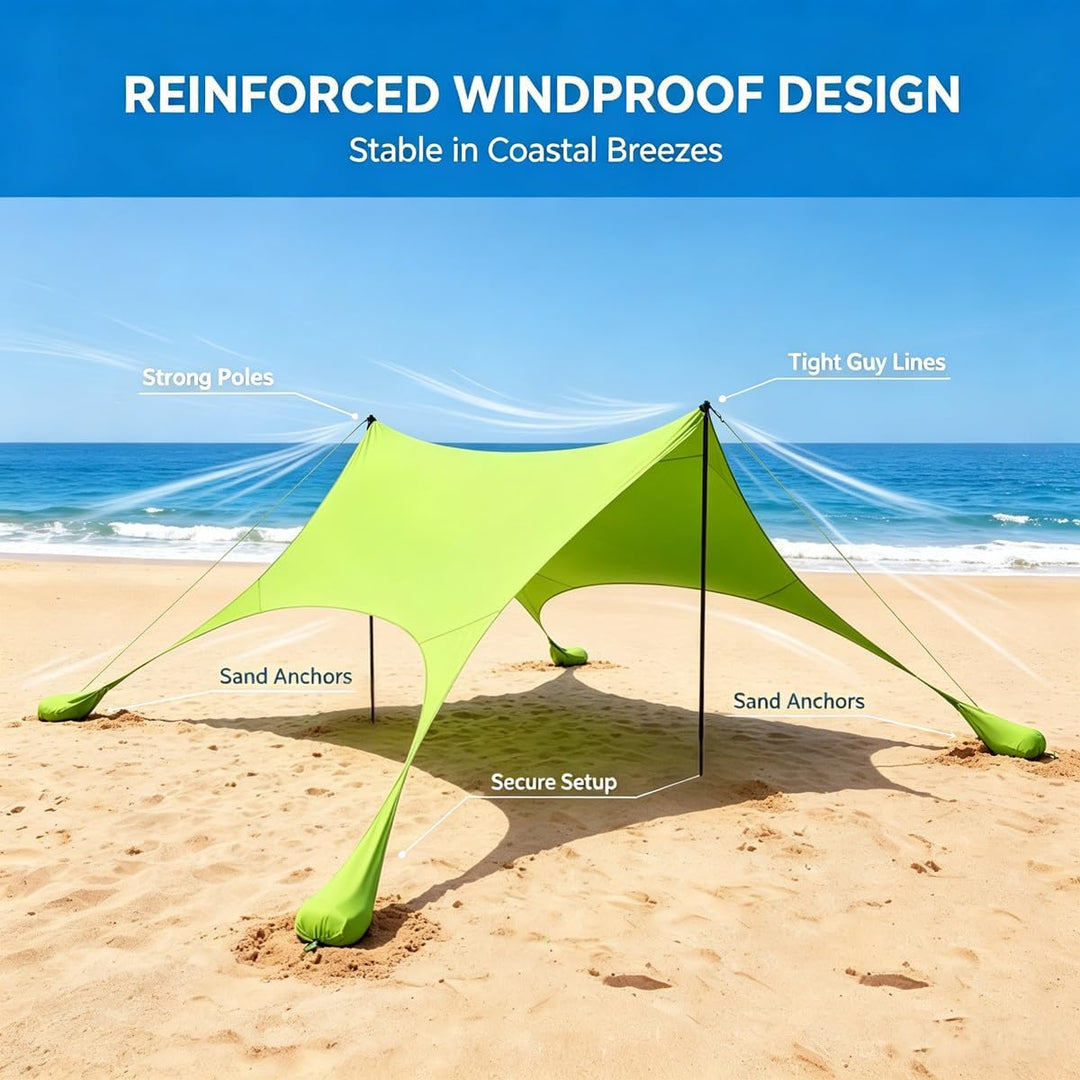Strand Schatten Zelt Markise 4-5 Personen Strand Sonnencreme wasserdichte leichte Blockierung und el