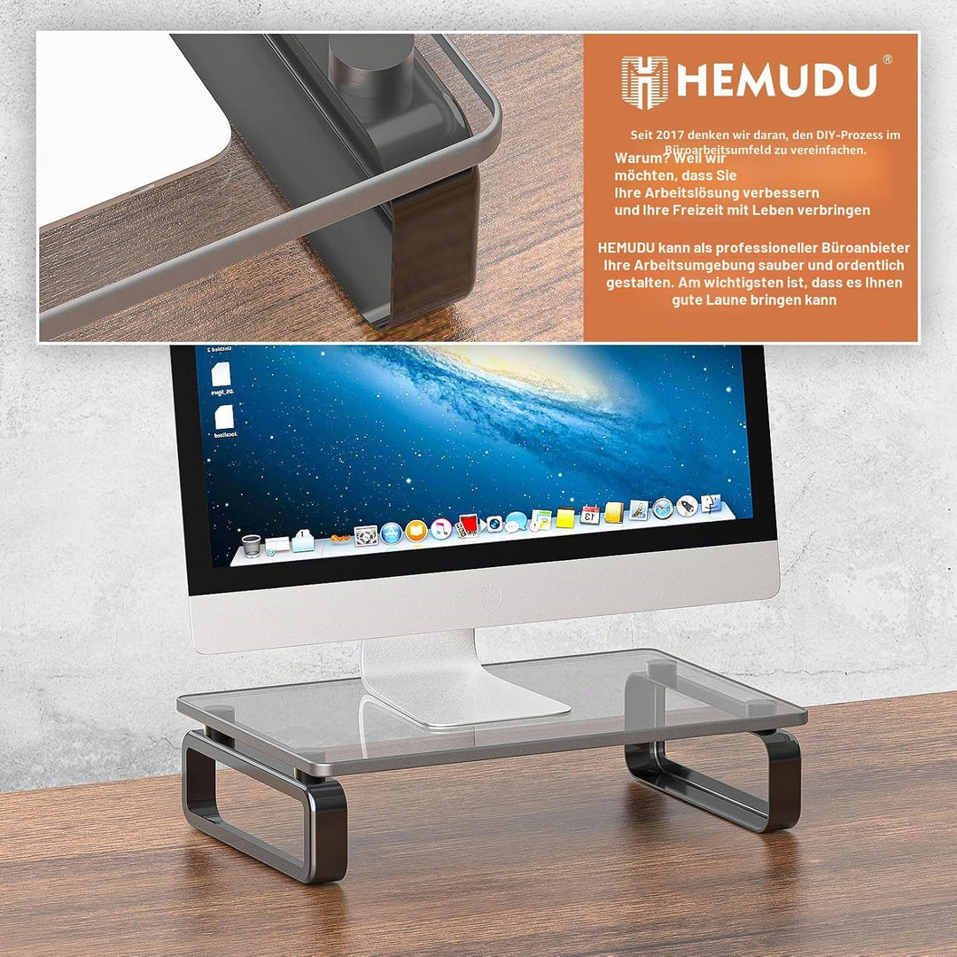 Hemudu Computer-Monitor Ständer Laptop TV Bildschirm Haltung, Schwarz HD02B-001P, Schwarz