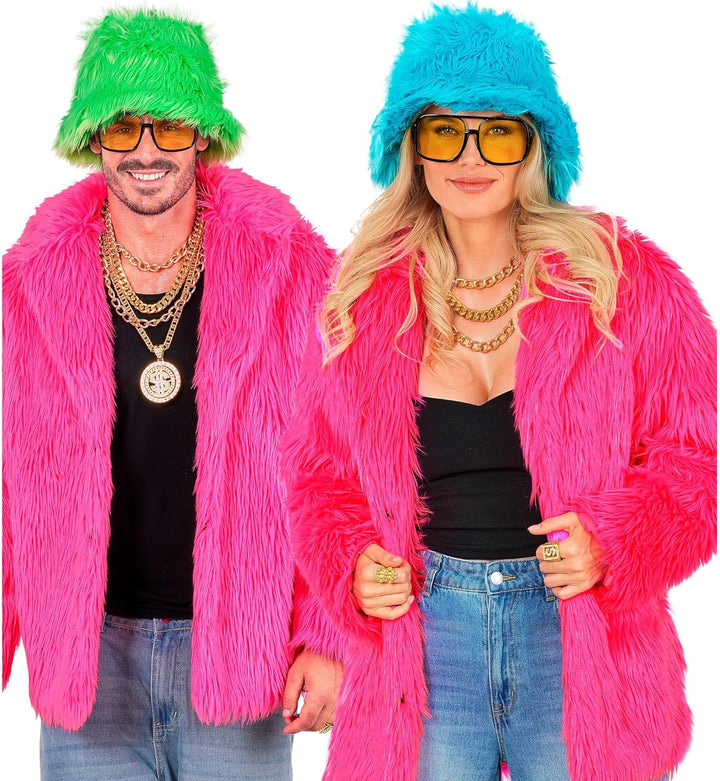 W WIDMANN MILANO Party Fashion - Kunstfell-Jacke für Damen und Herren, Plüschjacke, Kostüm, Party Ou