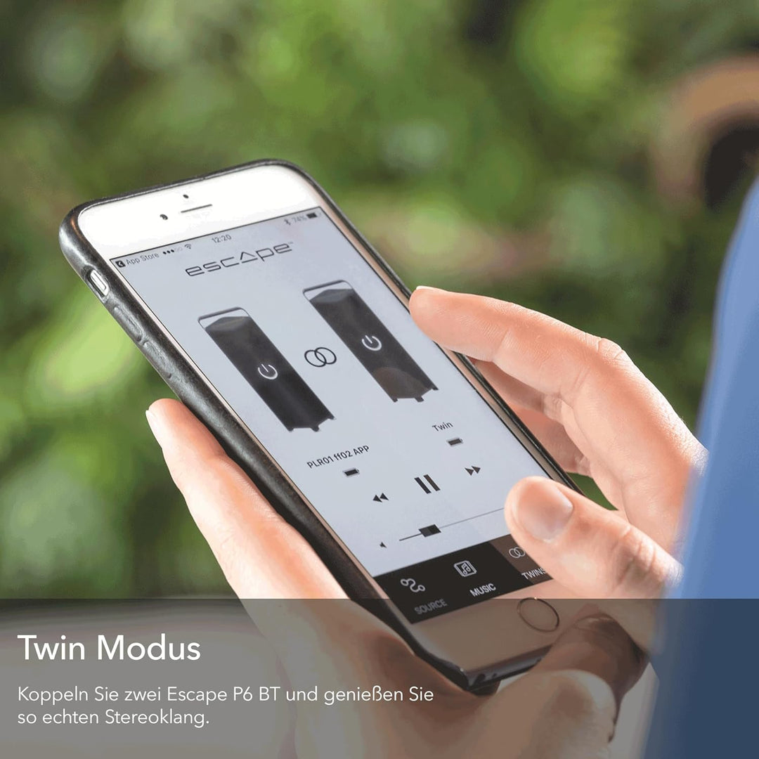 Escape P6 Bluetooth Outdoor/Garten Lautsprecher (IPX4 wetterfest, kabellos, tragbar, 16h Akkulaufzei