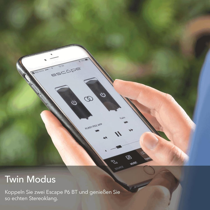 Escape P6 Bluetooth Outdoor/Garten Lautsprecher (IPX4 wetterfest, kabellos, tragbar, 16h Akkulaufzei