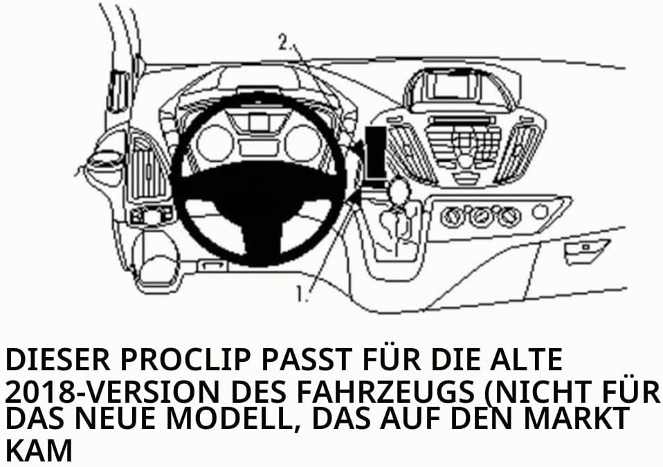 Brodit 854857 ProClip Halterung, schwarz Single, Single