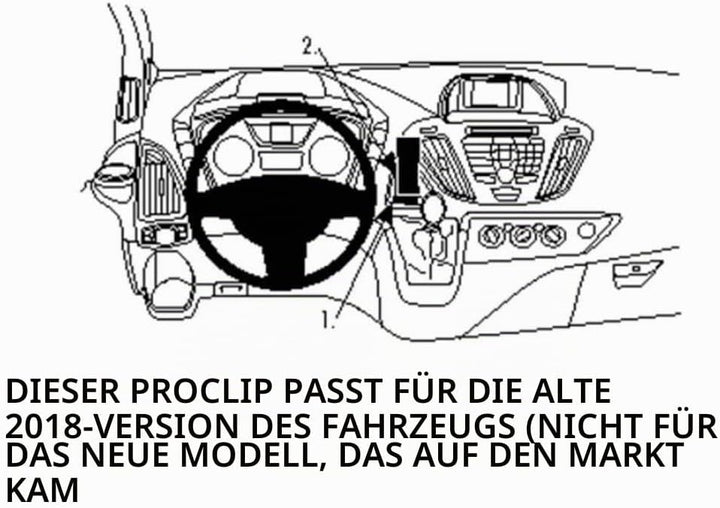 Brodit 854857 ProClip Halterung, schwarz Single, Single