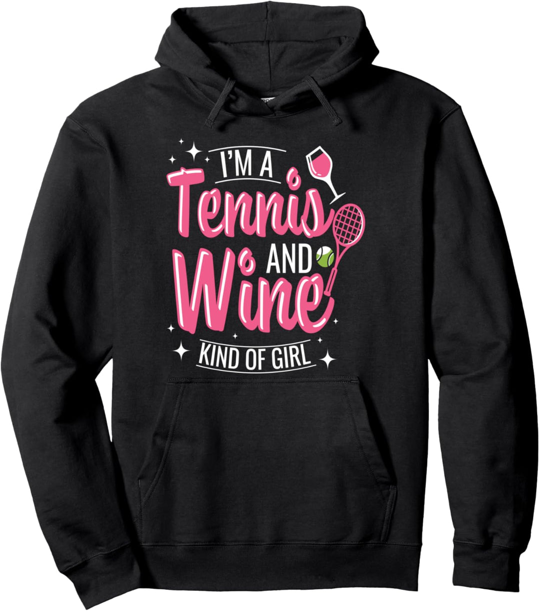 Tennis und Wein Art von Mädchen Frauen niedlichen Tennis Pullover Hoodie
