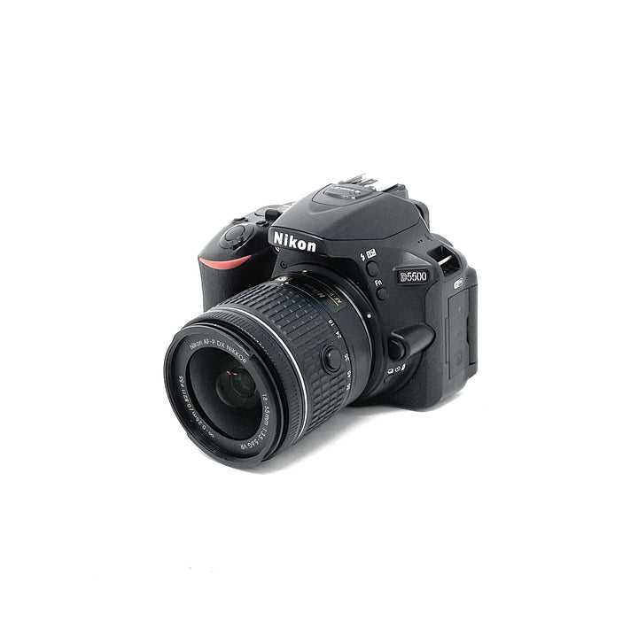 Nikon D5500 SLR-Digitalkamera Kit DX AF-P 18-55 VR schwarz Schwarz inkl. 18-55mm Objektiv, Schwarz i