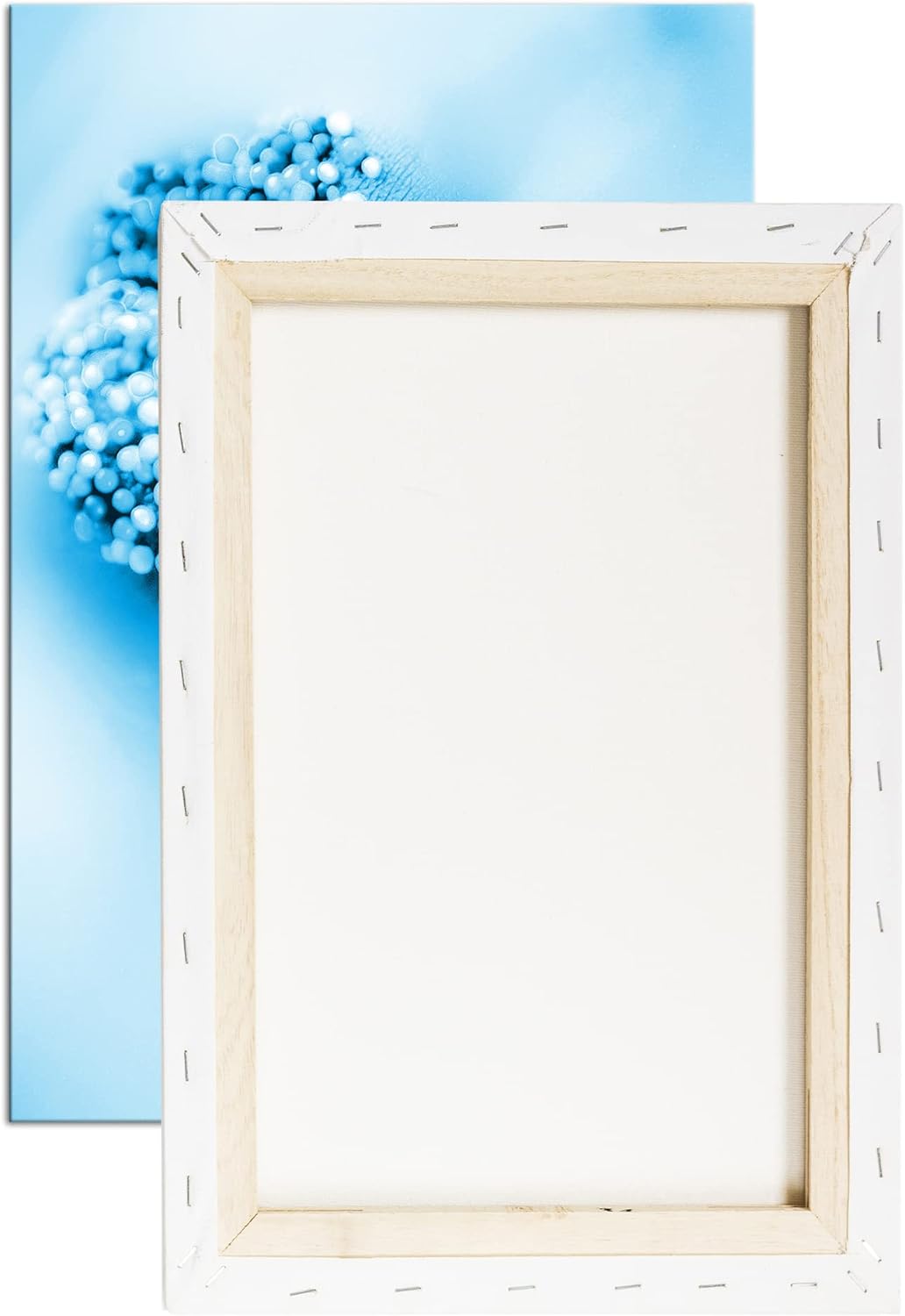 deyoli Zucker süsse Lippen Format 80x60 Effekt: Monocrome Blau als Leinwandbild, Motiv fertig gerahm