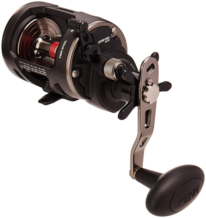 PENN Warfare Level Wind Multirolle für Salzwasser Boots- oder Kajakangeln WAR15LWLH - Left Handle, W